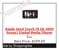 Sample Ad from ShoppingAds